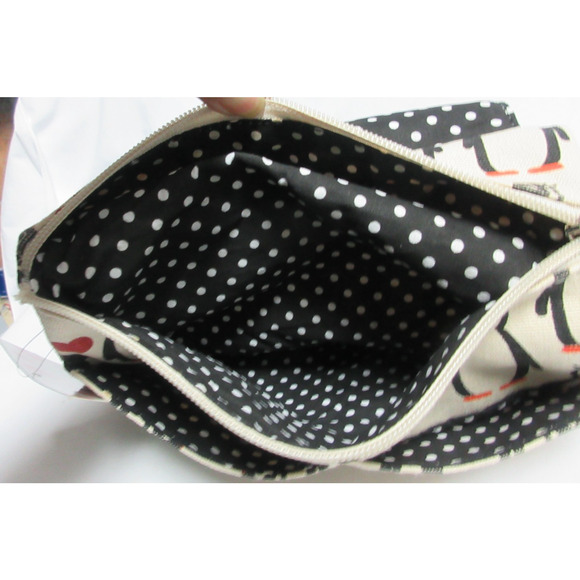 Bungalow 360 Messenger Crossbody Bag Purse Penguins & Hearts Adjustable Strap - Picture 5 of 13